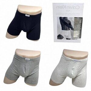 Calvin Klein Underwear Men Pure Cotton Stretch Boxer Brief NB3263900 Pack 3 Gray